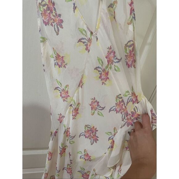 Free People Ruffle trim floral maxi dress size small - Picture 7 of 11